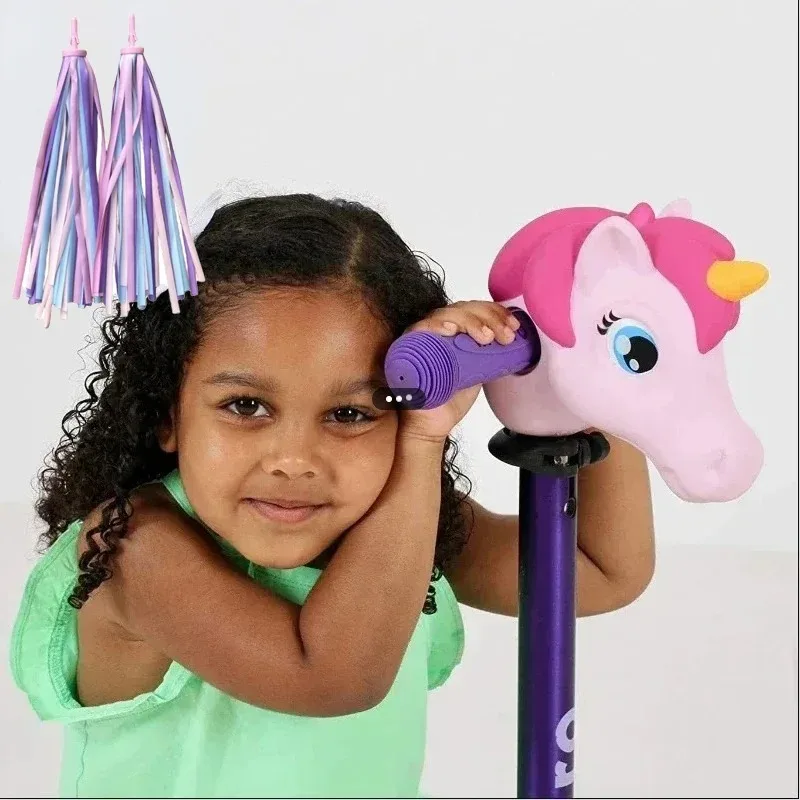 1PC Unicorn Head Toy Scooter manubrio per bambini decorazione della bicicletta animale Scooter accessori per bici regali di compleanno per bambini