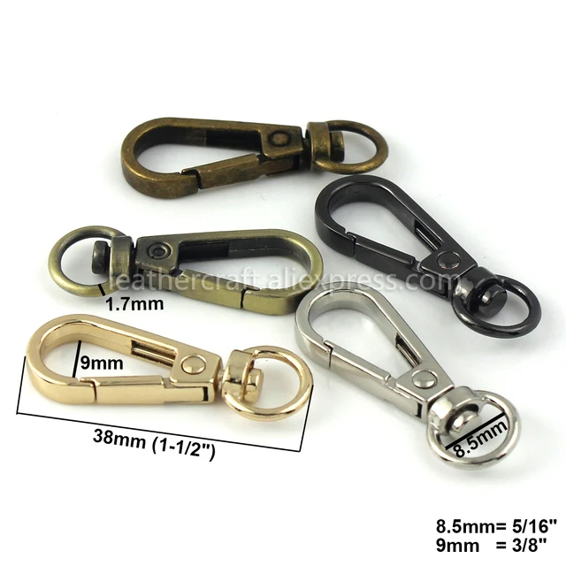 1pcs Metal Swivel O-ring Eye Snap Hook Trigger Clasps Clips for Leather  Craft Bag Strap