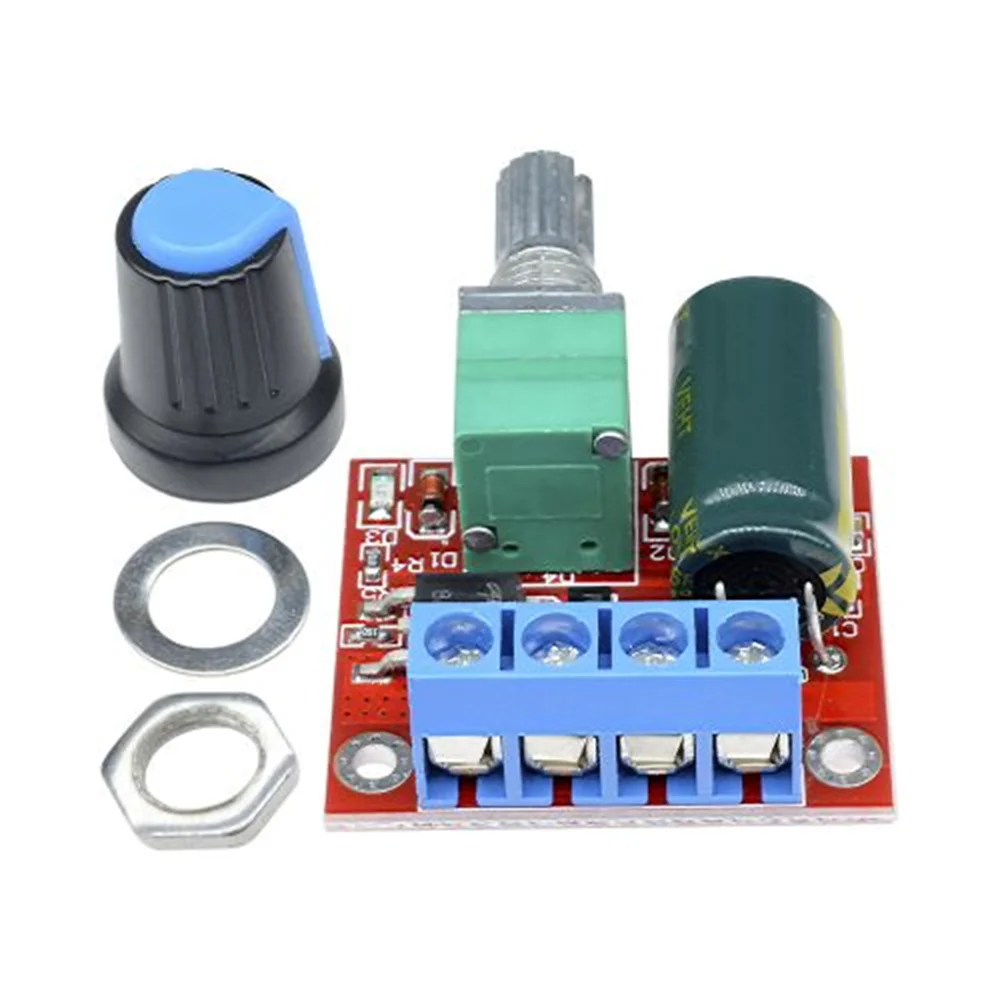 Motor Speed Controller 5Pcs Mini 5A 90W PWM 12V DC 5V-35V Adjustable Speed Regulator Control Governor Switch 24V