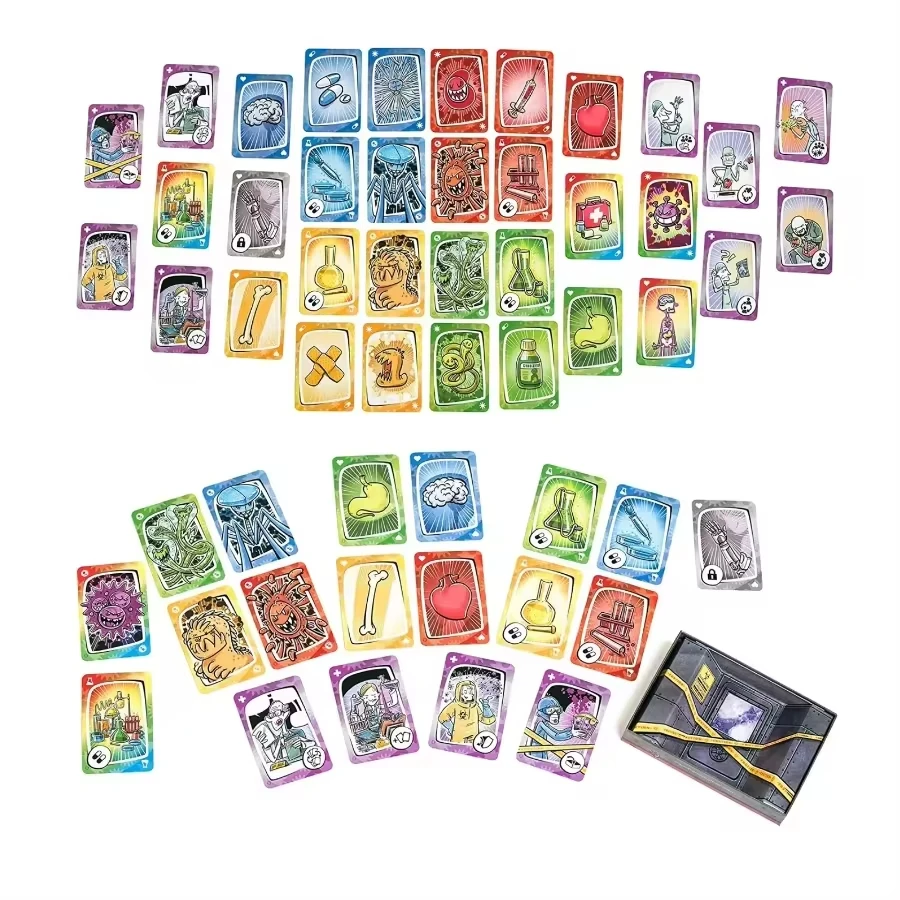 Nuevo en versi&oacute;n espa&ntilde;ola en ingl&eacute;s juego de cartas Virus The Contagiously Virus 3 cartas versi&oacute;n correcta juego de fiesta para