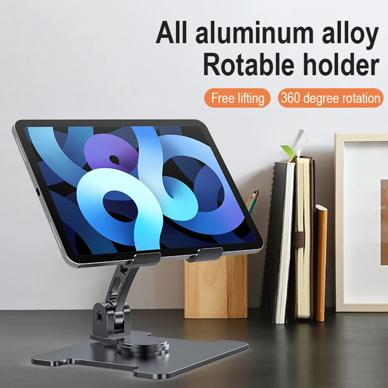 

Tablet Stand Desk Lifting 360 Rotation Multi-Angle Height Adjustable Foldable Holder Dock for Xiaomi iPad Tablet
