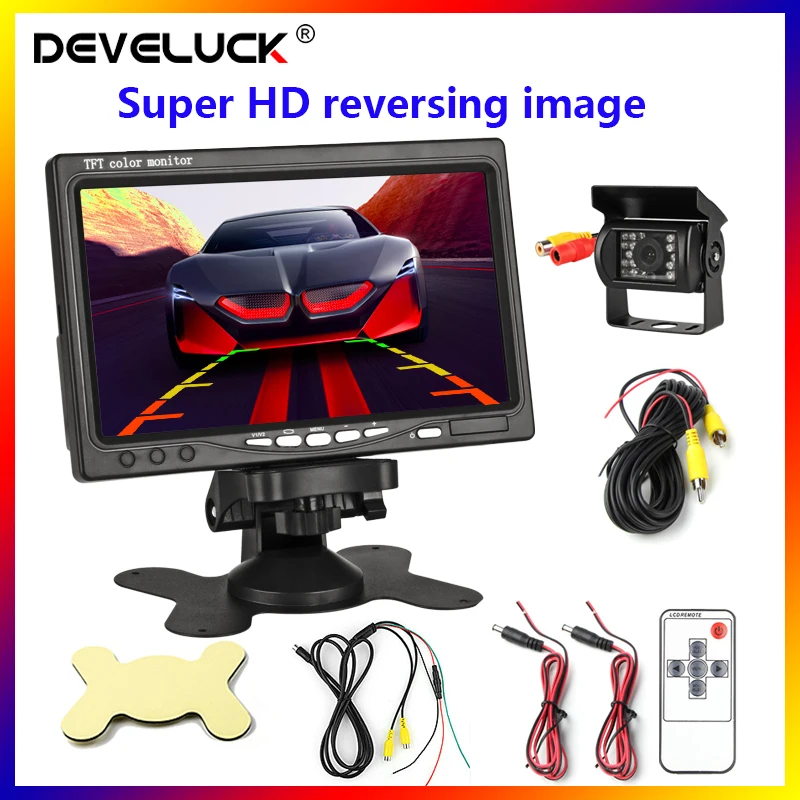 

7" Color Wired Car monitor TFT LCD Rear View Camera Two Track rear Camera For Truck Bus Parking Rear view System Backup Camera