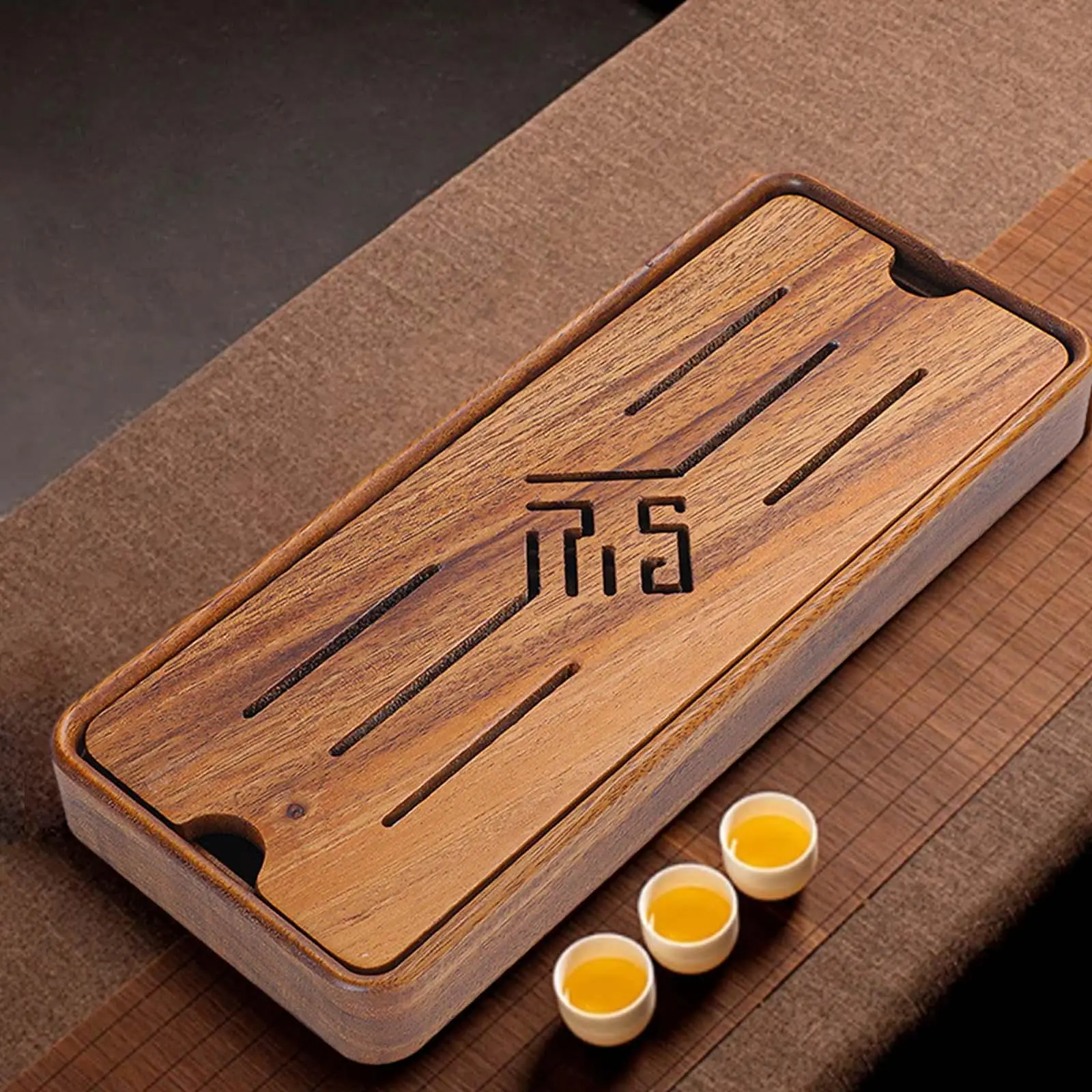 

Wood Tea Tray Simple Home Drainage Type Plate Water Storage Chinese Tea Tray