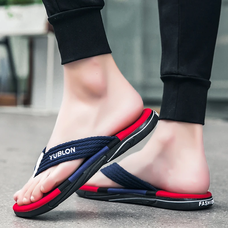 Summer Flip Flops Men Beach Sandals Anti-slip Breathable Casual Outdoor Big Size 45