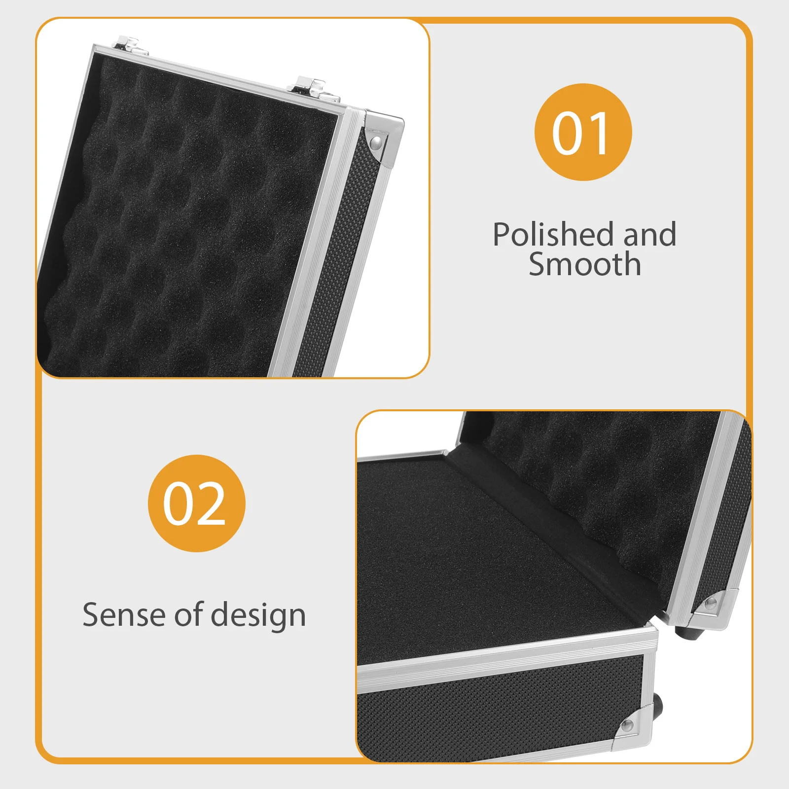 Toolbox Sound Card Aluminum Carrying Case Hard Briefcases for Men Money Metal Suitcase Black Man 2