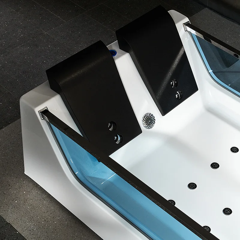 Description Picture 5 of item1800mm Bathroom Whirlpool Bathtub LED Colored Lights Indoor Spa Double People Surf Massage Tub 1812