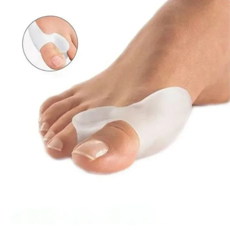 2PCS Silicone Gel Thumb Corrector Bunion Foot Toe Hallux Valgus Protector Separator Finger Straightener Adjuster Foot Care Tool 3