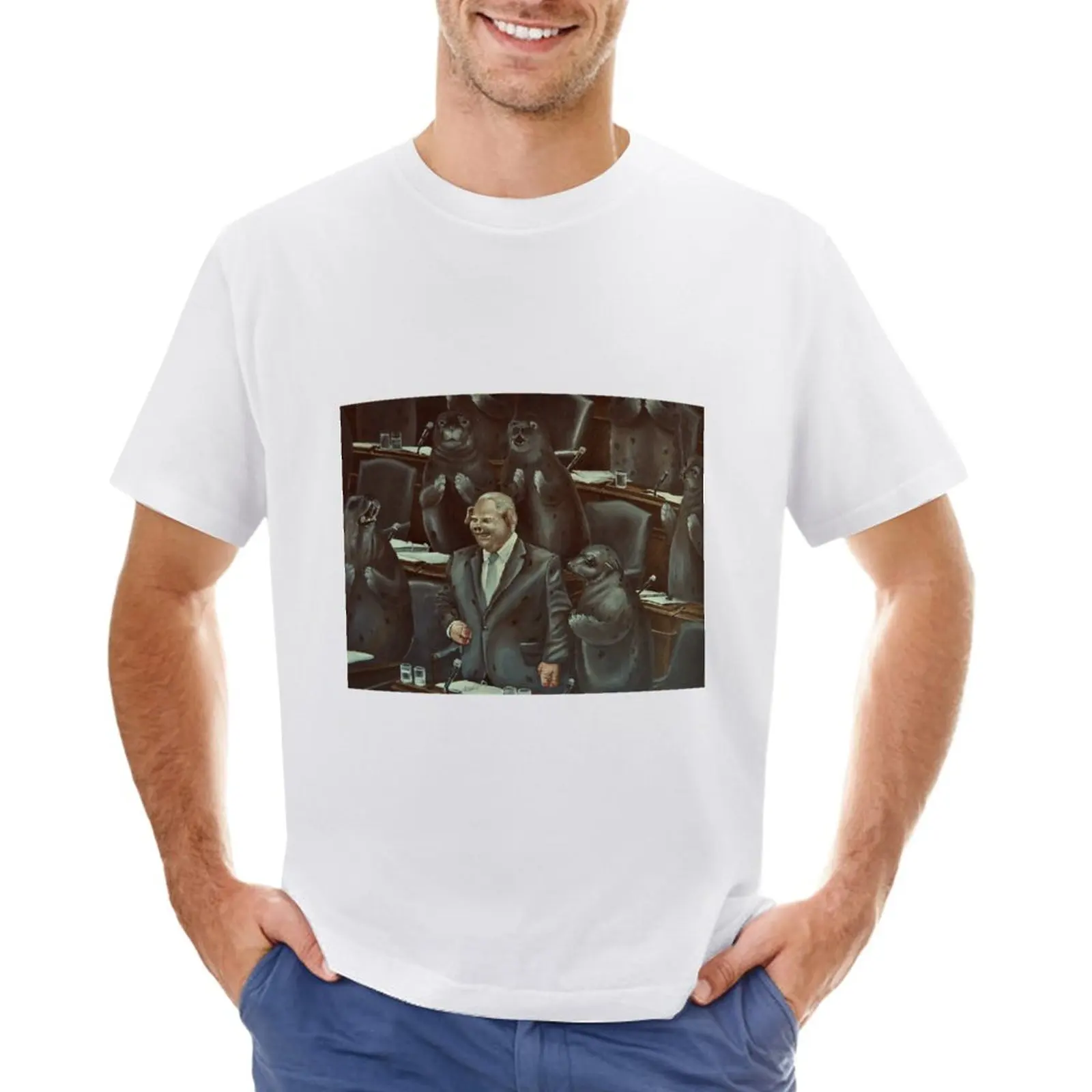 

The Orwellian Legislative Assembly T-Shirt boys animal print summer clothes black t-shirts for men