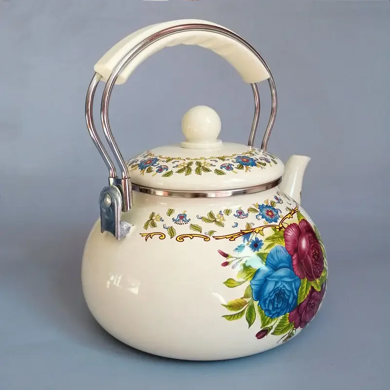 New Thickened Enamel Pot Kettle Cool Kettle Coffee Pot Retro Style Kitchen Supplies Tea Water Ceramic