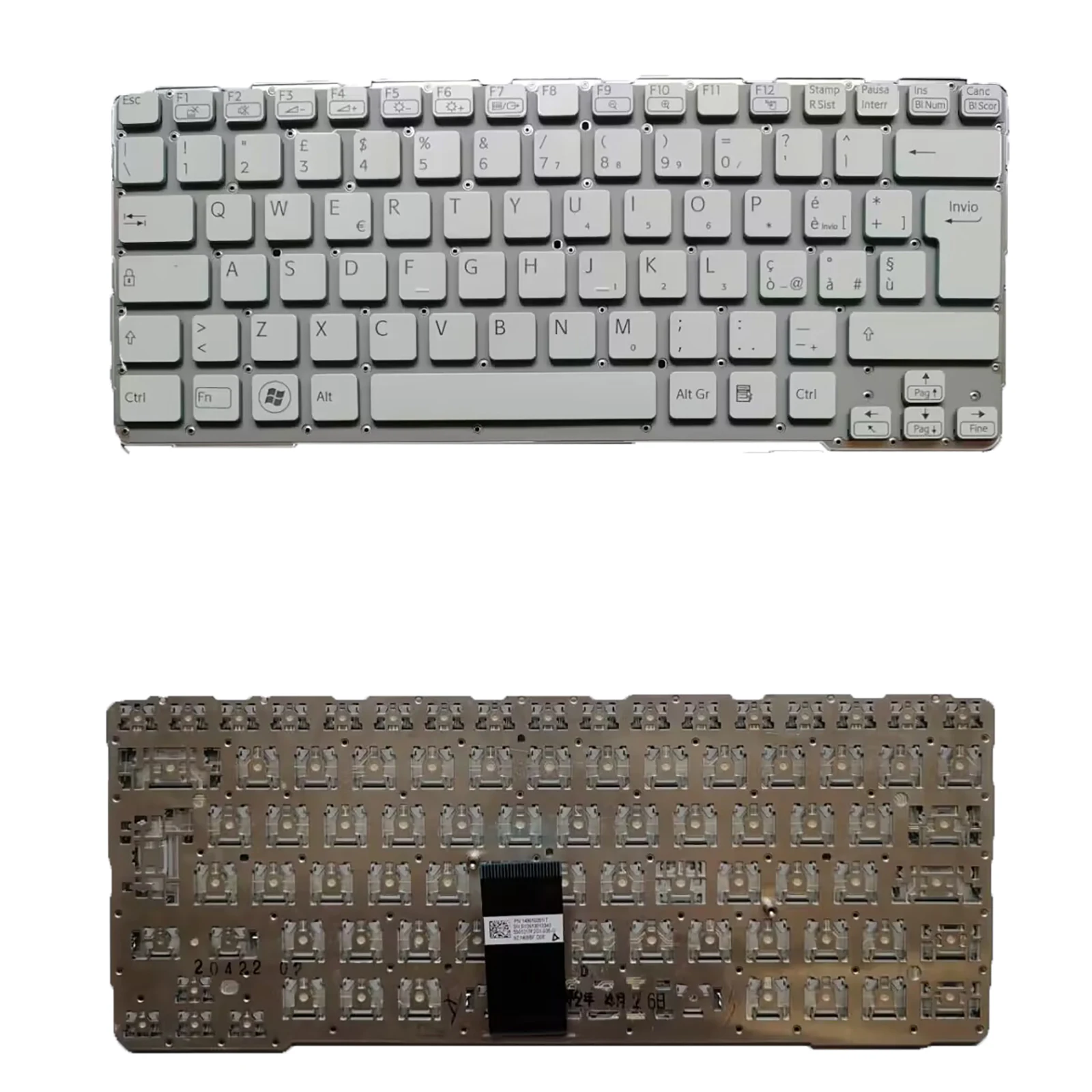 

Электронная клавиатура для Sony VAIO SVE 14 SVE14 SVS14 SVE14A SVE14A18ECH E14A18ECS E14A17ECP белый без рамки