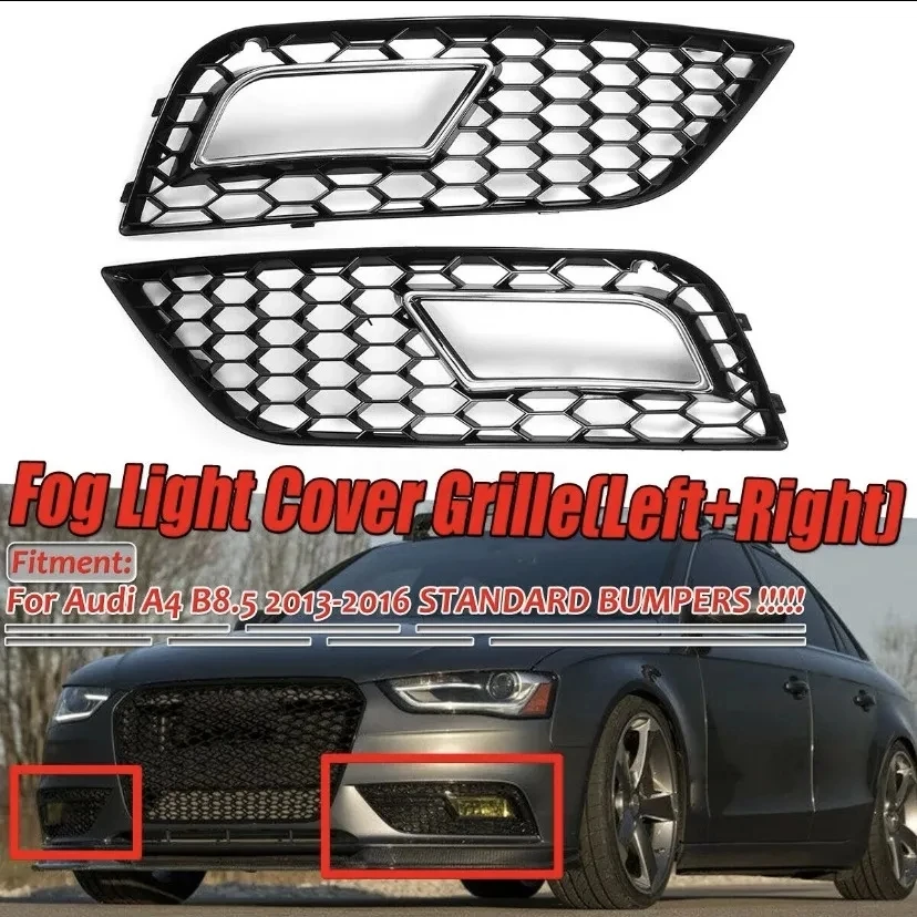 

Front bumper grille fog lamp cover For Audi A4 B8 B9 RS4 2013-2015