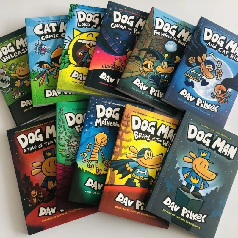 

Detective Dog Set Content Dogman 1-11 Children's English Picture Book Random 5 Books