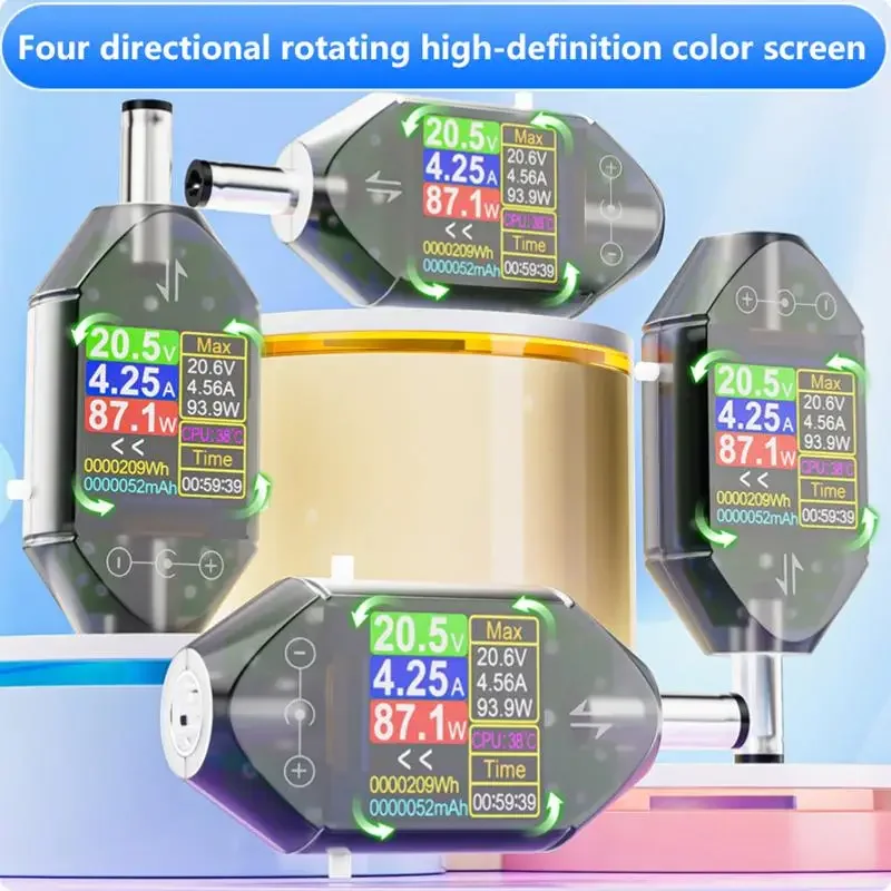600W Dc4.5-50v 최대 12A 고정밀 디지털 전압 전류 테스터 Dc5.5x2.5 계측기 전력 용량 측정기 Dt550