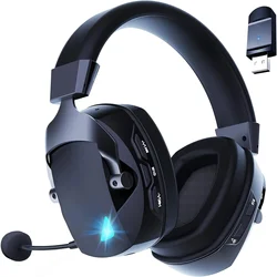 Acinaci Wireless Gaming Headset with Mic - Multi-Mode Bluetooth & Wired Connectivity (Black)