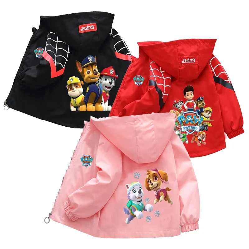 

PAW Patrol Hooded Jackets Girls Boys 2023 Spring Autumn Sports Coats 1-10 Years Children Cartoon Outerwear Kids Casual Clothes