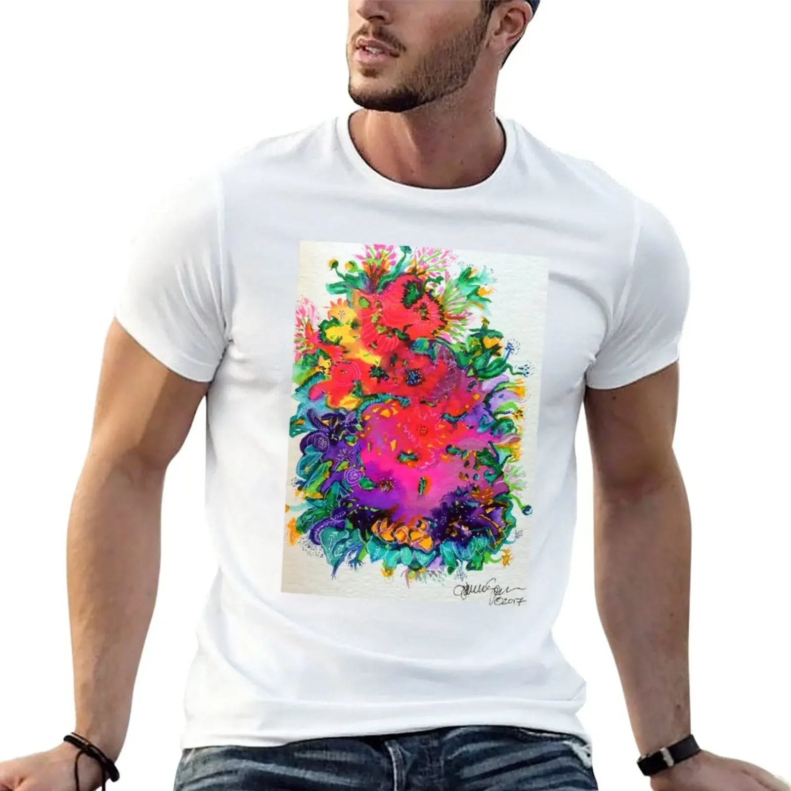 

Blooming Miracle T-Shirt Short sleeve tee plain mens cotton t shirts