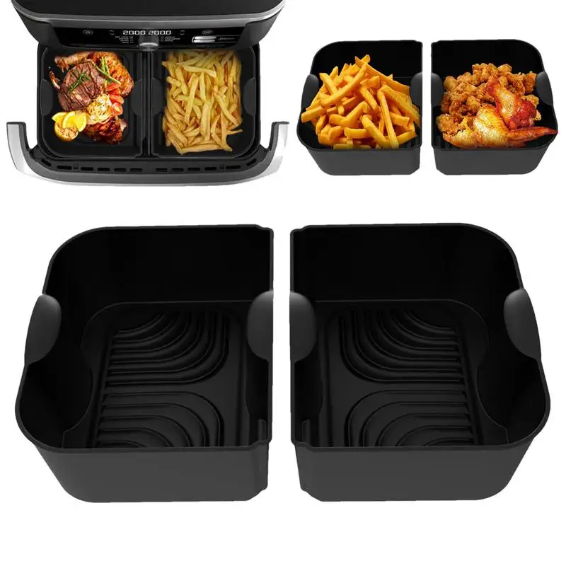 

1pc Silicone Air Fryer Liners Baking Pan Non-Stick Airfryer Pan Liner Silicone Baking Tray Pan Replacement Supplies For Kitchen