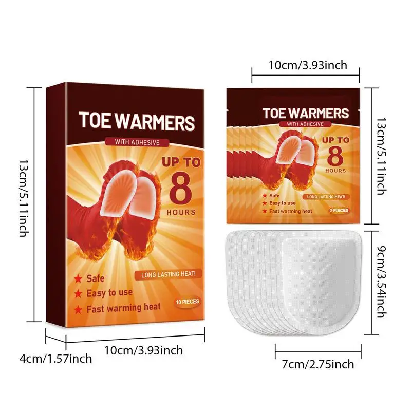Insole Feet Warmers Fast-Heating Foot Warmer Non-Woven Foot Care Feet Patch 10pcs/20pcs For Hiking Camping Jogging Winter foot pads heated pads