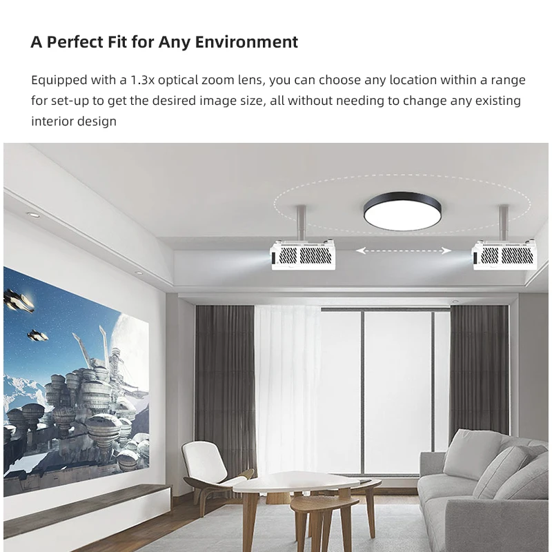 Viewsonic 4K Projector PX749-4K 4000 Lumens For Xbox 1440P@120Hz Video Beamer Cinema For Gaming Home Theater 1.3x Optical Zoom