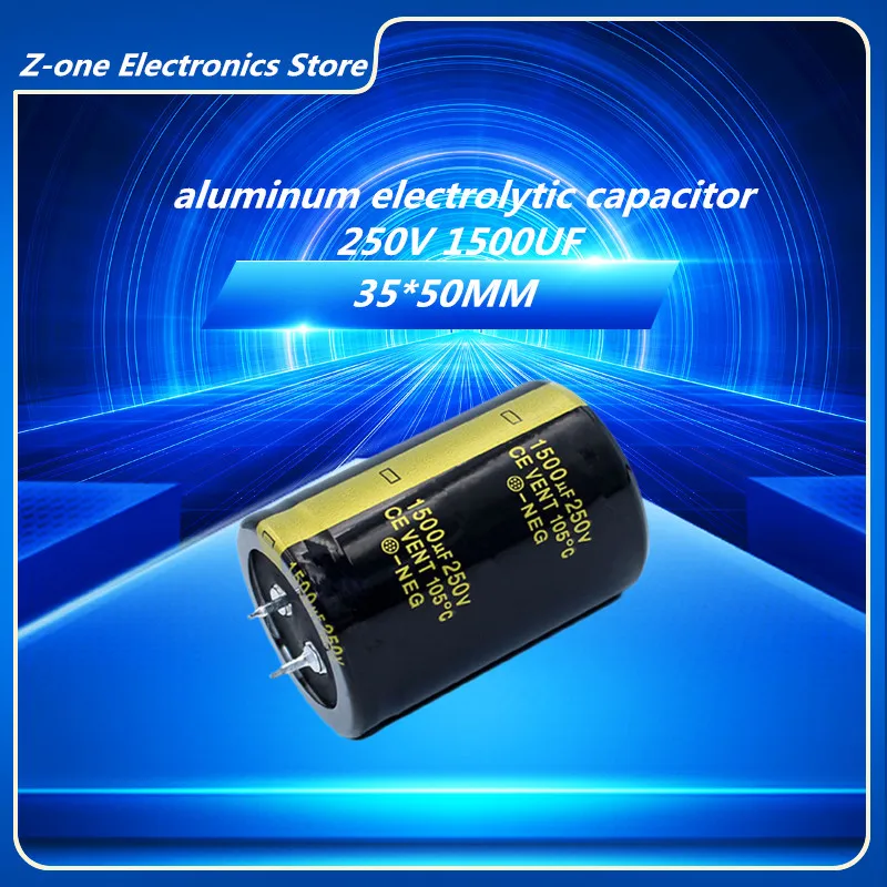 1-5pcs 250V1500UF 250V 1500UF 35x50mm High quality Aluminum Electrolytic Capacitor High Frequency Low Impedance ESR