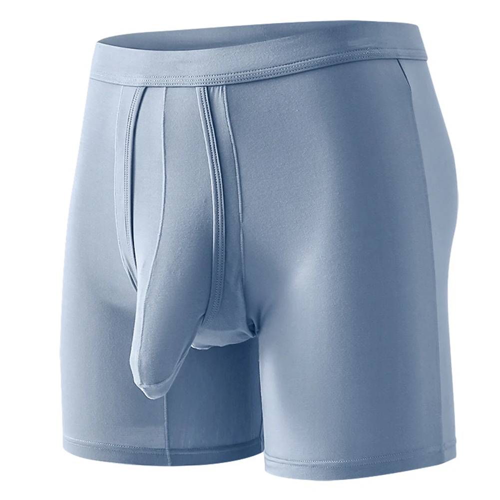 Men Sexy Boxers Elephant Nose Men's Underwear Separate Ball Pouch Underpants Breathable Comfort Trunks Solid Short Panties