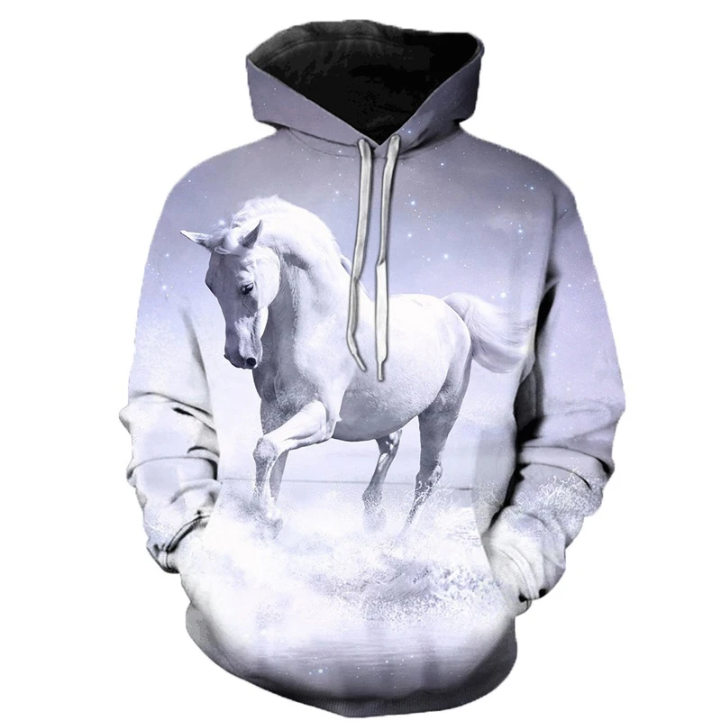 

2023 NEW Fashion 3D Printed Painted Unicorn Horse Animal Hoodie Sweatshirt Print Long Sleeve Men Plus Size Hoodie Sweatshirts