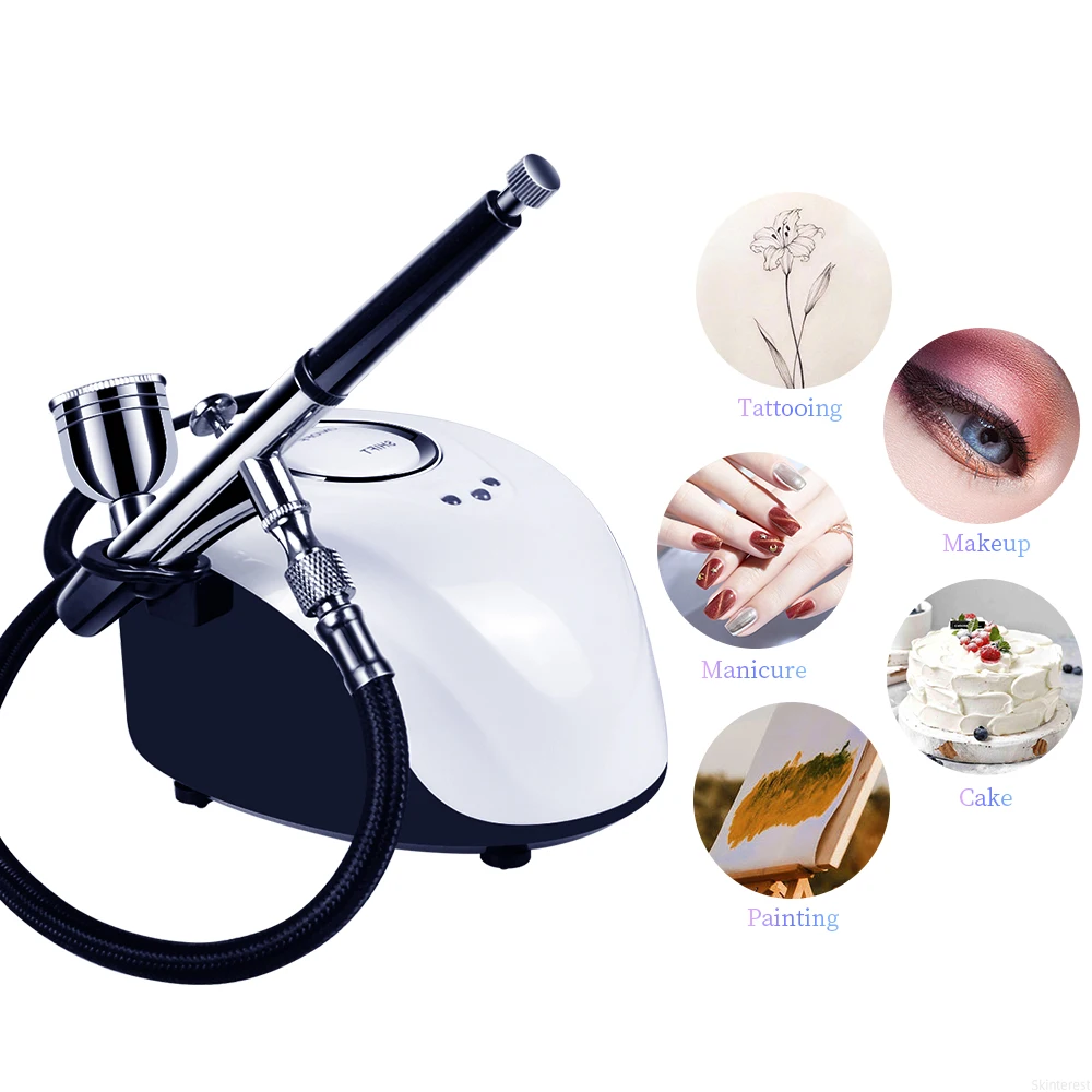 Airbrush Nail With Compressor Portable Air Brush Nails Compressor For Nail Art Paint Painting Crafts Airbrush Kit