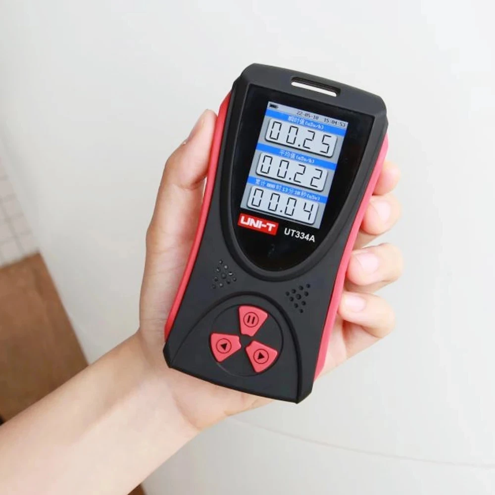 UNI-T Electromagnetic Radiation Detector UT334A Geiger Counter X &beta; &gamma; Ray Electric Field Tester Excessive radiation Alarm Meter