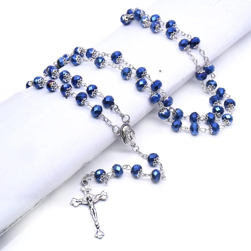 Rosary Necklace Bead Hangable Pendant for Women Men Prayer Meditation Gift