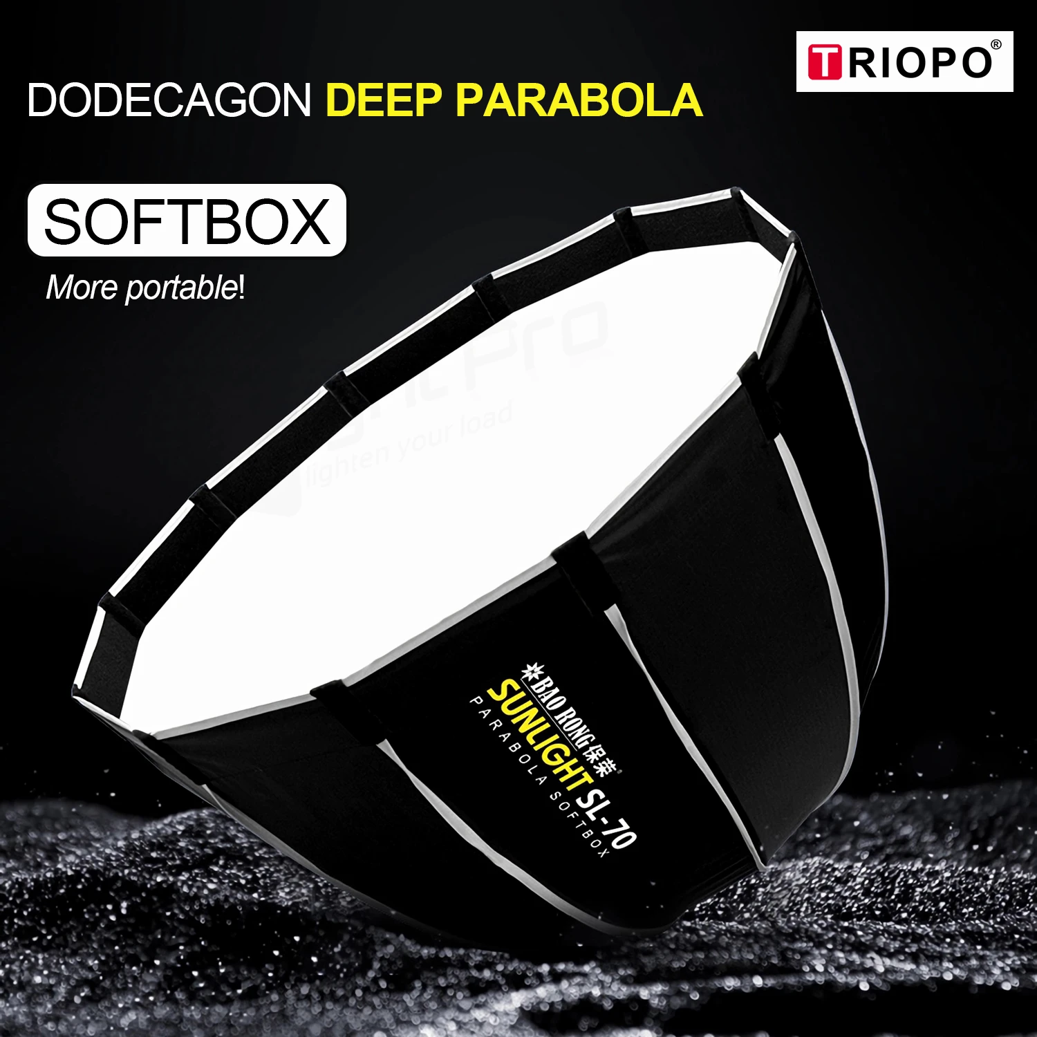 12 Lati Deep Parabola Softbox Portatile Capovolto Bowens Mount Plate Lighting Box Installazione Rapida Diffusore Softbox Professionale