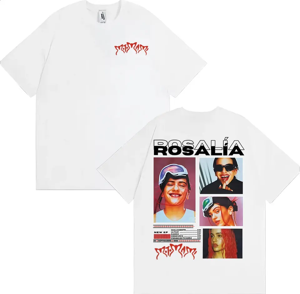 Singer Rosalia Motomami Album 2025 Print T Shirts Men Women