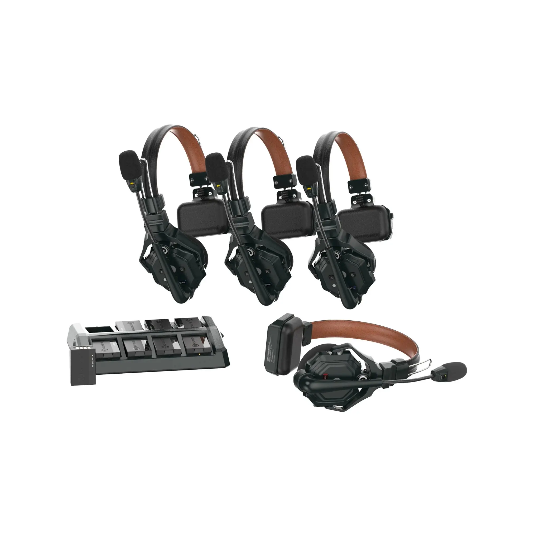 Solidcom C1 Pro Wireless Intercom Headset System with Hub Base for 5 Users ENC Noise Cancellation Full-Duplex AB Group