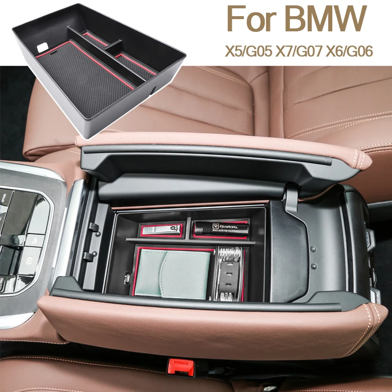 Center Console Organizer for BMW X5/G05 X7/G07 2019-2024, X6/G06 2020-2024,  Insert Tray Armrest Storage Box Interior Accessories