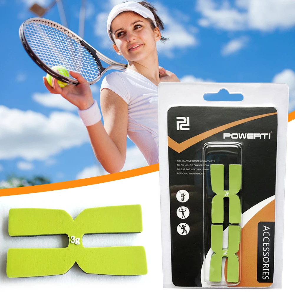 6Pcs 3g Tennis Racquet Tapes Silicone Tennis Racquet Weight Balance Tapes H-Shaped Badminton Racket Weight Balance Strips