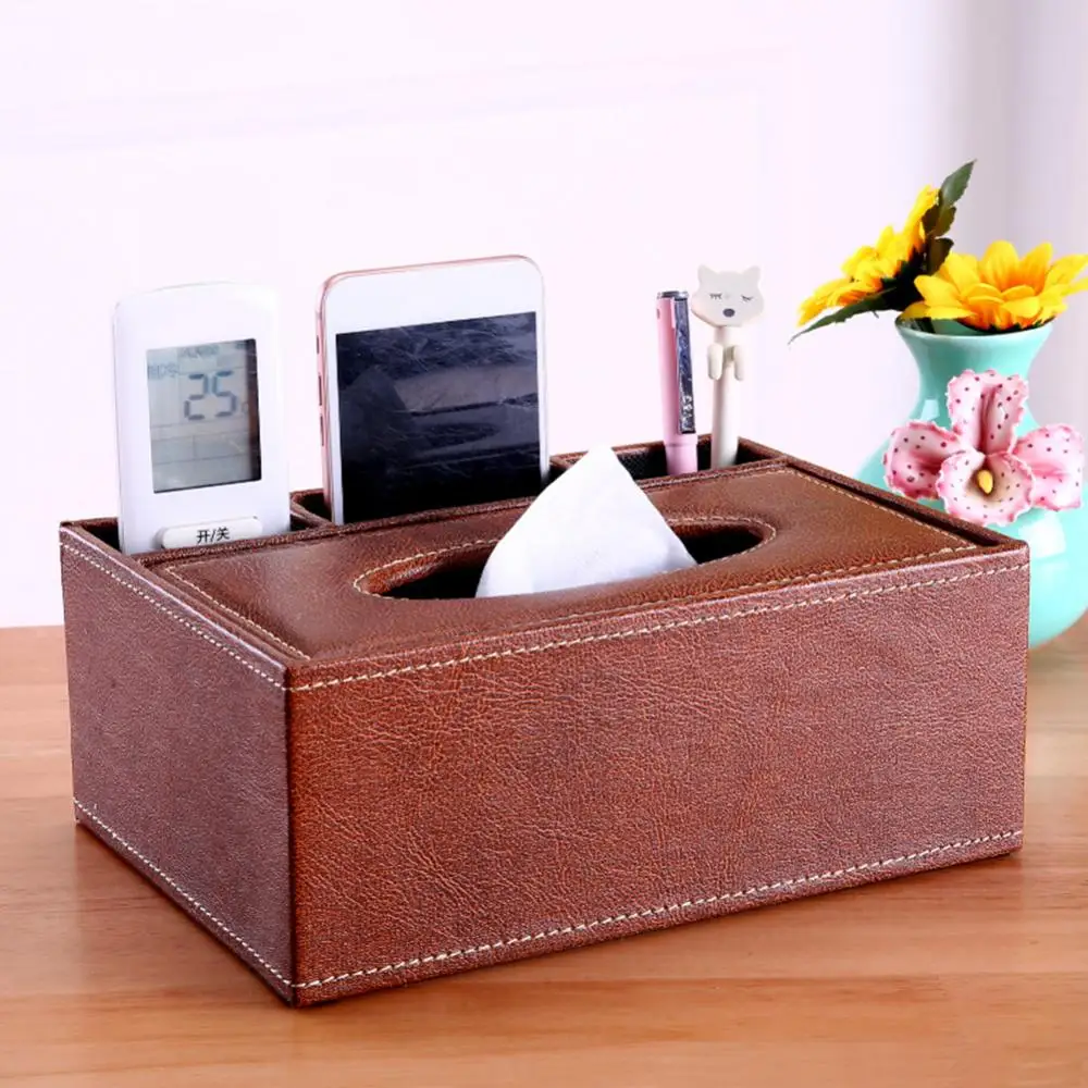 

Storage Box Holder Organizer Home Desk Table Remote Control Phone Tissue Paper