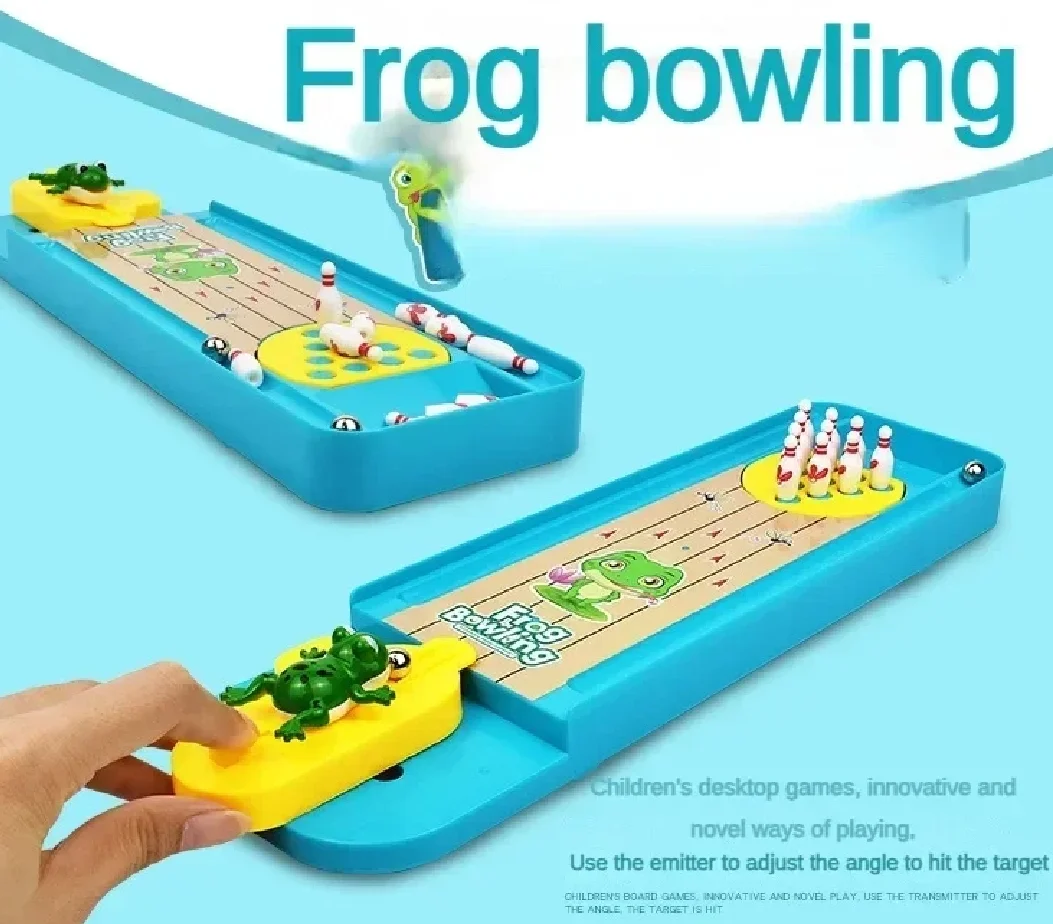 Board Game Toy Bowling Game Toy Mini Desktop Frog Bowling Game Toy Funny Indoor Parent-Child Interactive Table Sports Game Toy Bowling Educational Gift For Kids board game bowling game toy board game toy