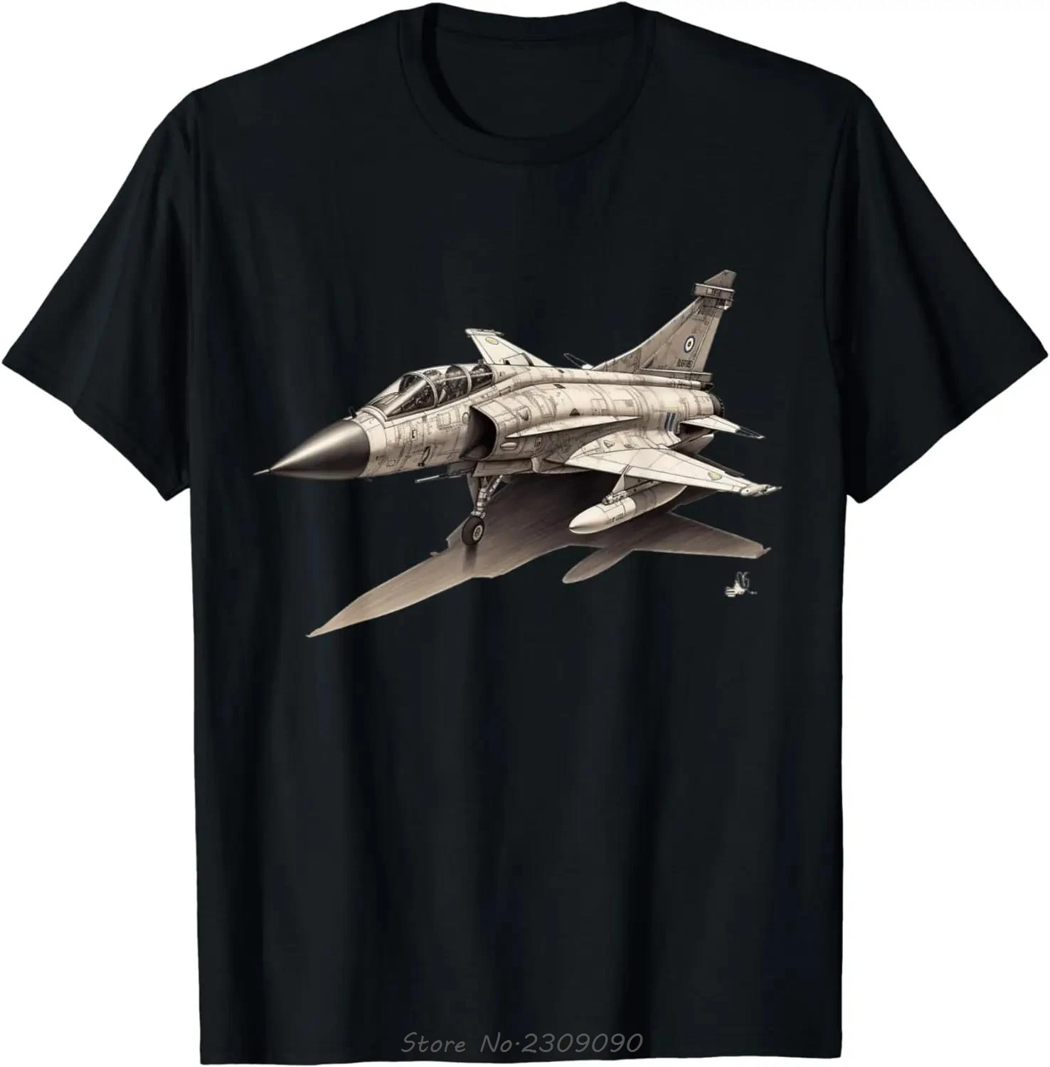 Französisch Air Force Mirage Flugzeug Übergroßen T-shirt Casual Streetwear Oansatz Baumwolle T-shirt Unisex Tops Tees männer Kleidung