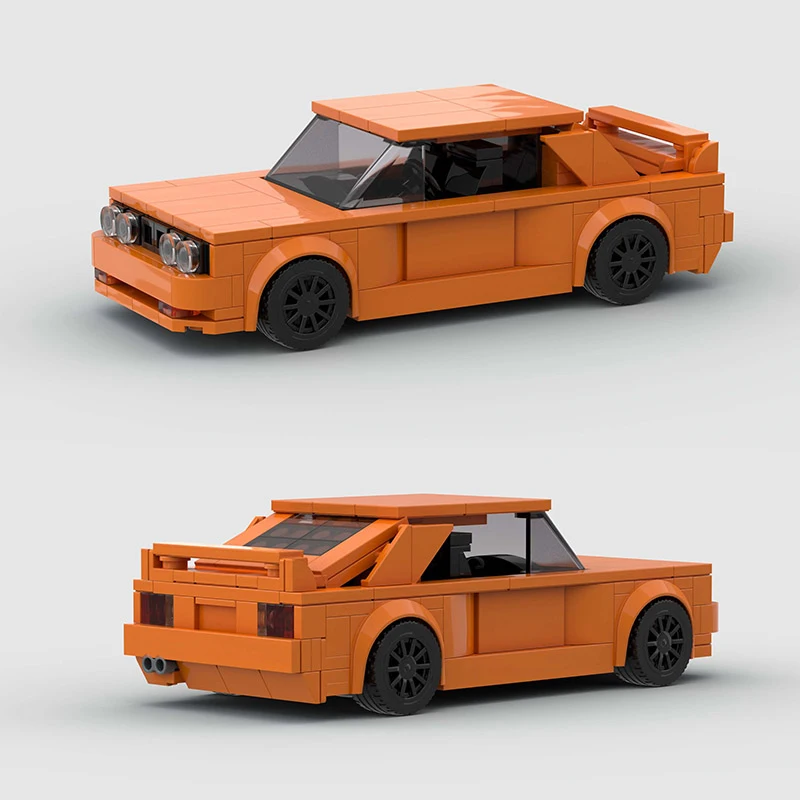 슈퍼카 시티 스피드 레이싱 스포츠카 E36 E46 블록 MOC M3 E30 M4 레이서 차량 M5 테크닉 브릭 어린이 장난감