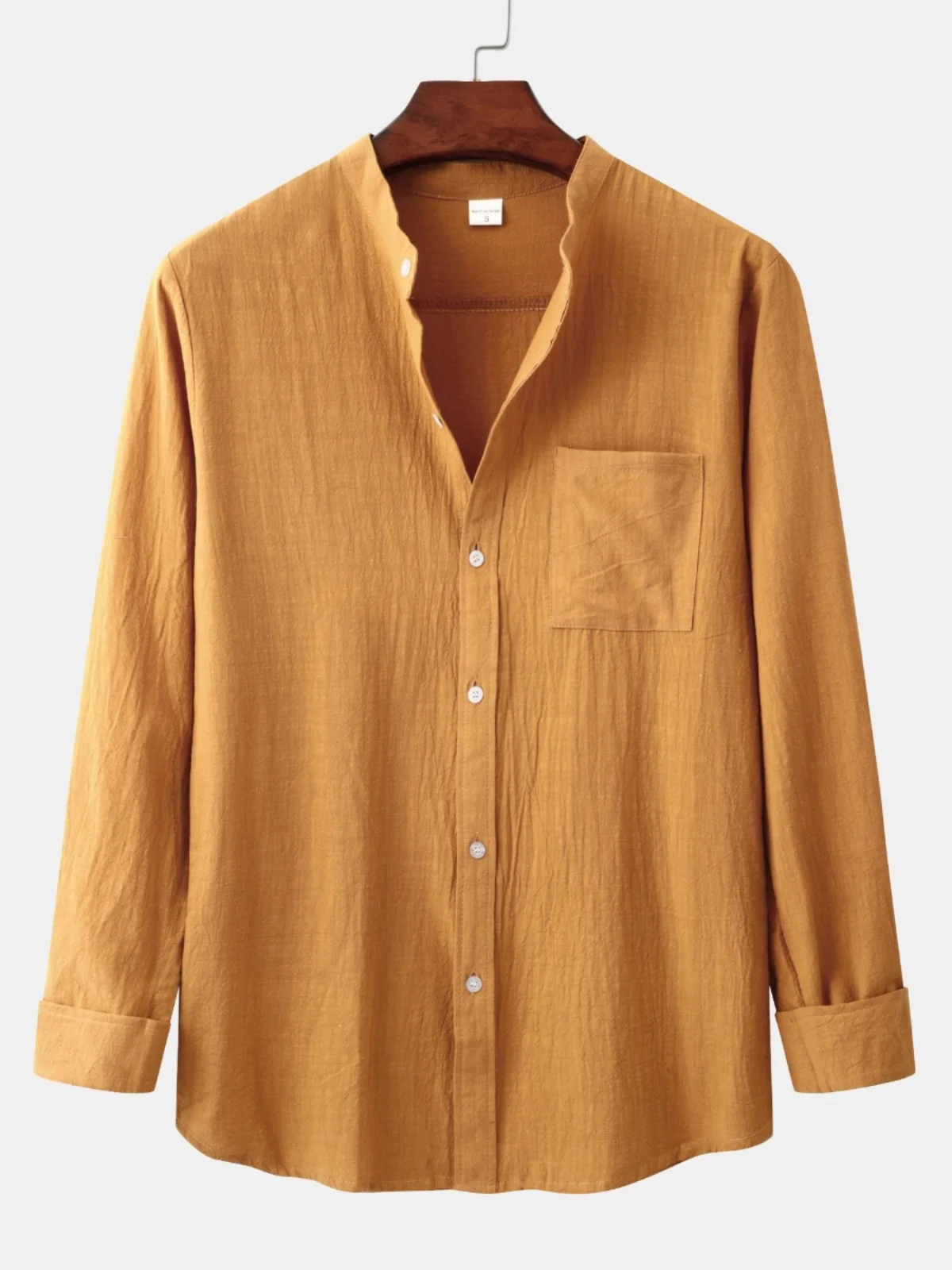 

Autumn Button Up Collar Oversized American Long Sleeved Shirt