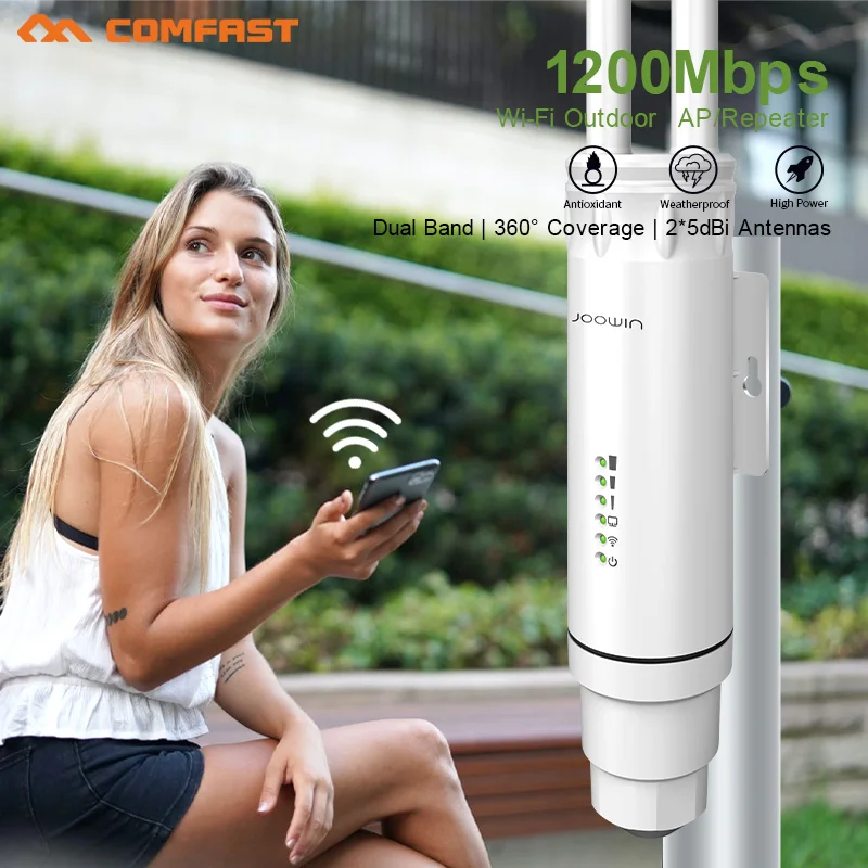 Outdoor-WLAN-Repeater-AC1200-Router-Verst-rker-Wi-Fi-Antenne-Stra-e-Wi ...