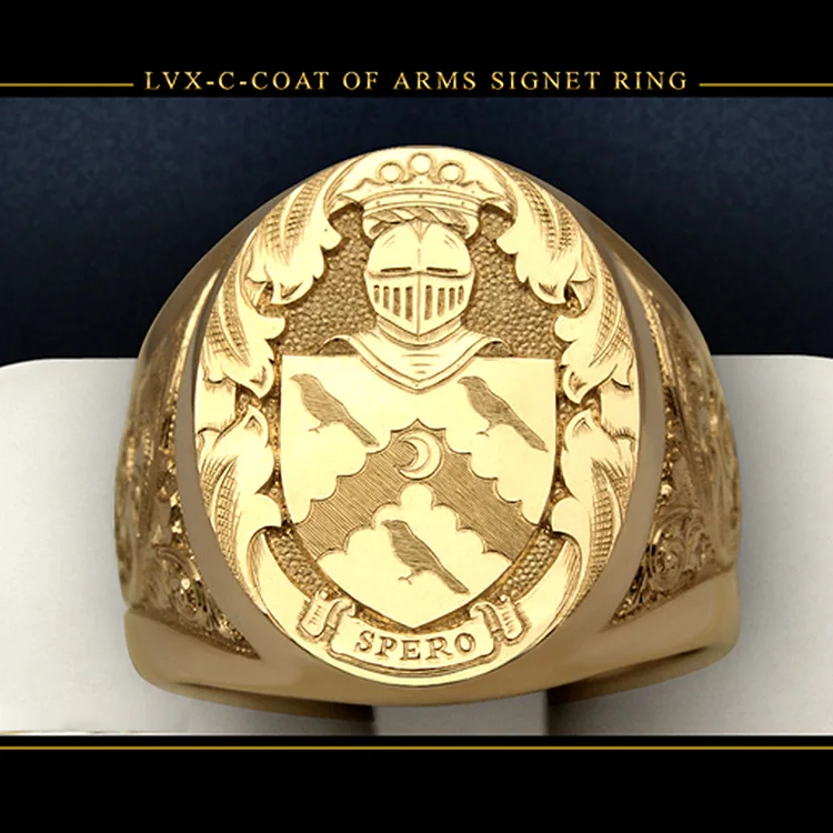 

Explosive 18k gold-plated men's ring US military uniform engraved bird embossed ring jewelry