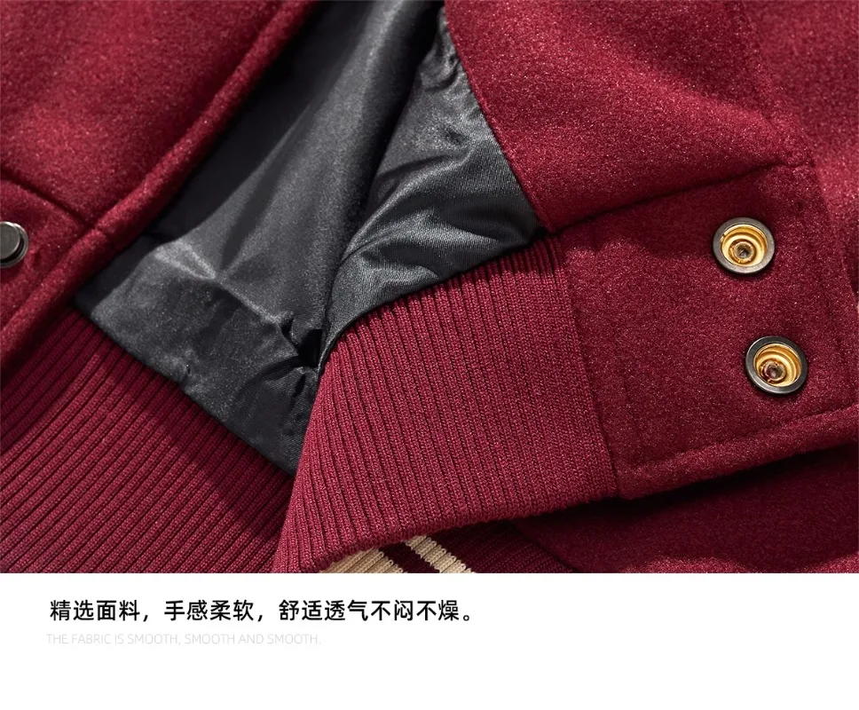 New Machine Embroidery Dragon Year Red Chinese Style Heavy Industry Men's And Women's Coats Jacket Baseball Uniform Fashion Top