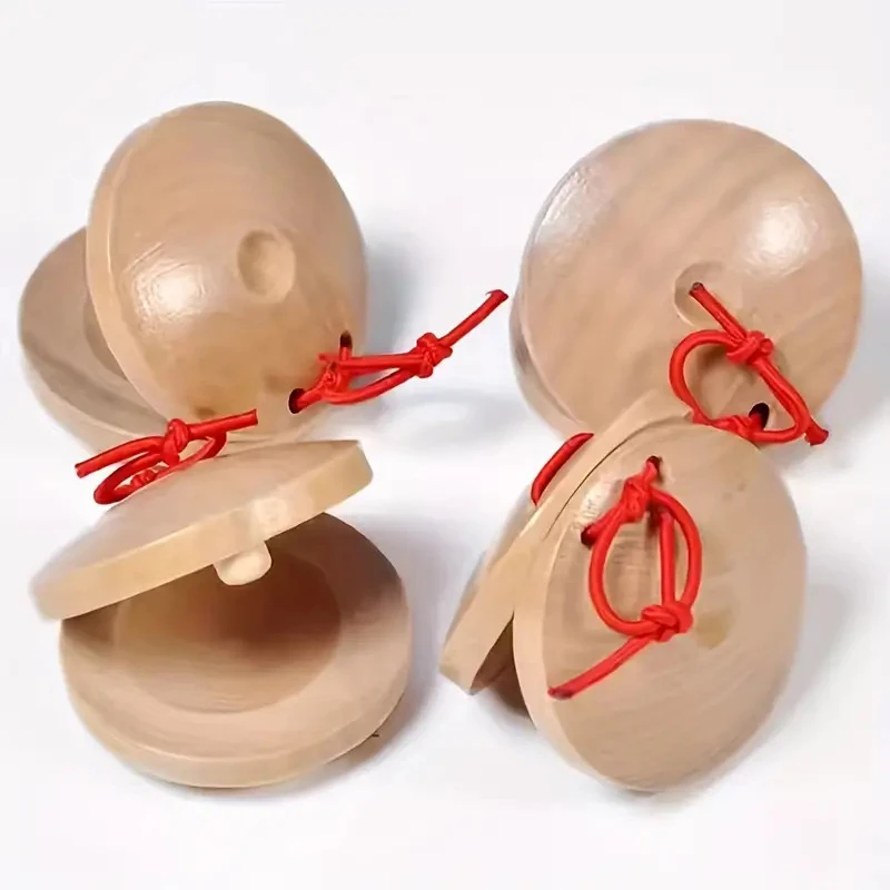 나무 캐스터네츠 나무 타악기 플라멩코 악기 어린이 용 장난감-TOY