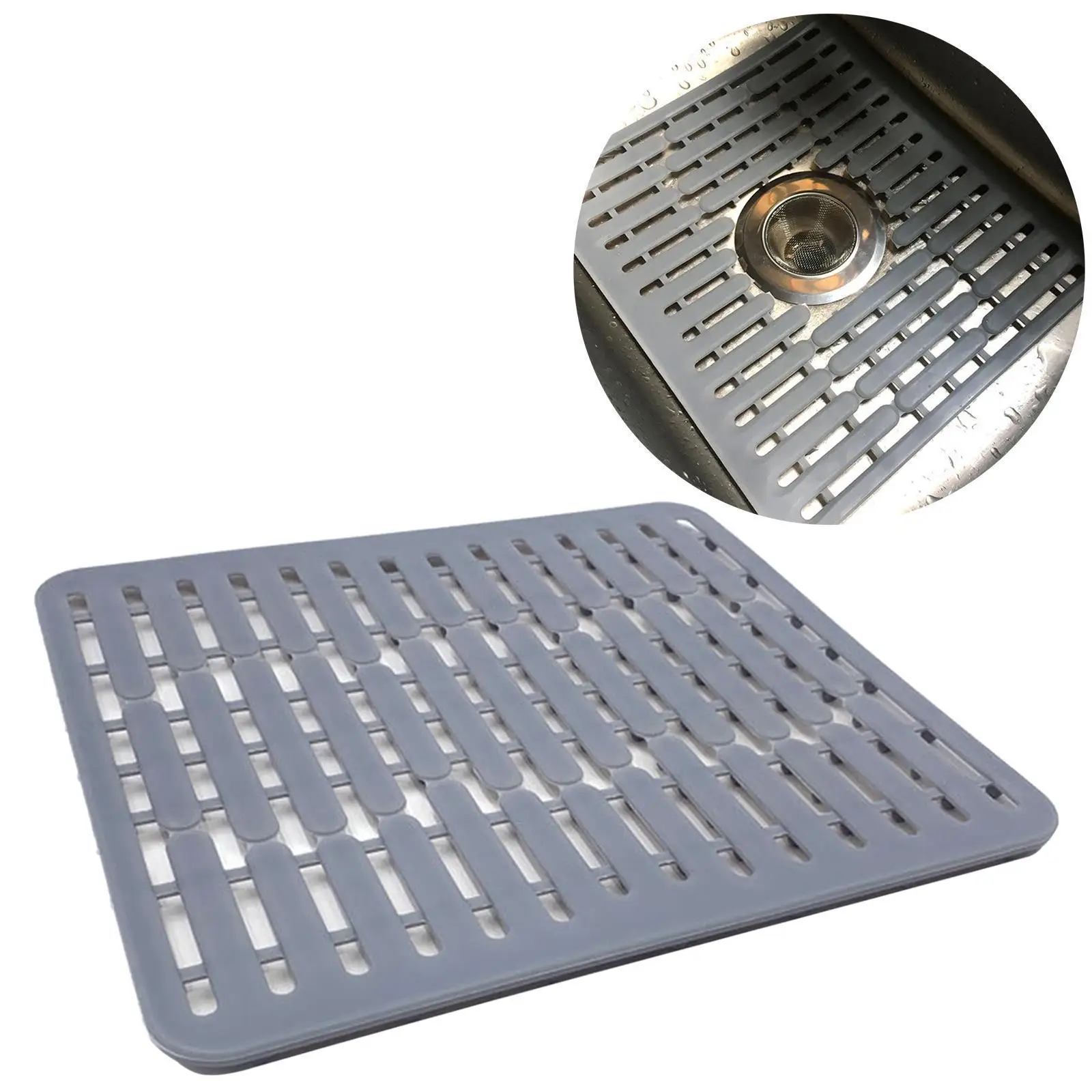 

Silicone Sink Mat Drying Mat Sink Protector for Kitchen Hotel Basement