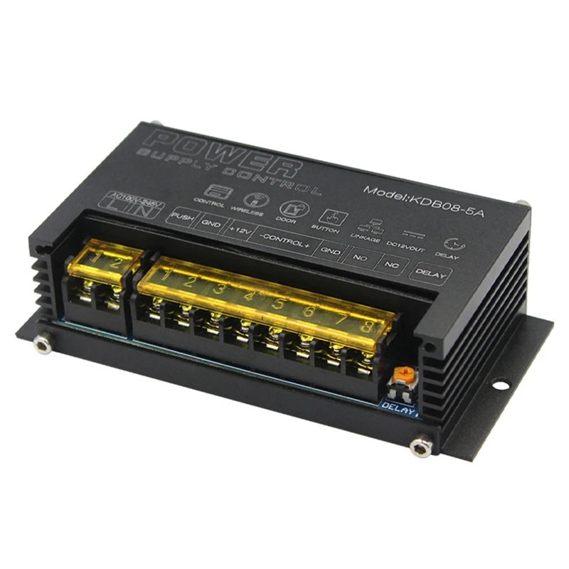 

12V Relay Switch Power Supply For Electronic Access Control System PUSH COM GND 5A 100-245V Voltage Converter Regulator