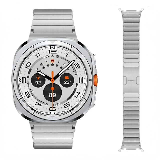 Stainless Steel Strap For Samsung Galaxy Watch Ultra 47mm Smart Watch Official Original Buckle Bracelet For.jpg