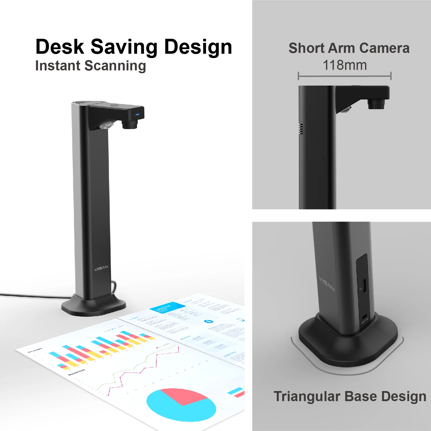 DL24 A3 Book Scanner 24MP Document Camera Asymmetrical Lighting Tech OCR Auto-Flatten Deskew Text to Speech