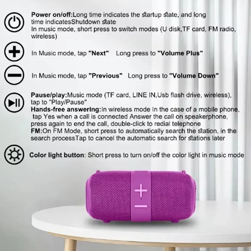 TG667 Outdoor Protable Wireless Bluetooth Speaker Dual 5.3 Subwoofer With...