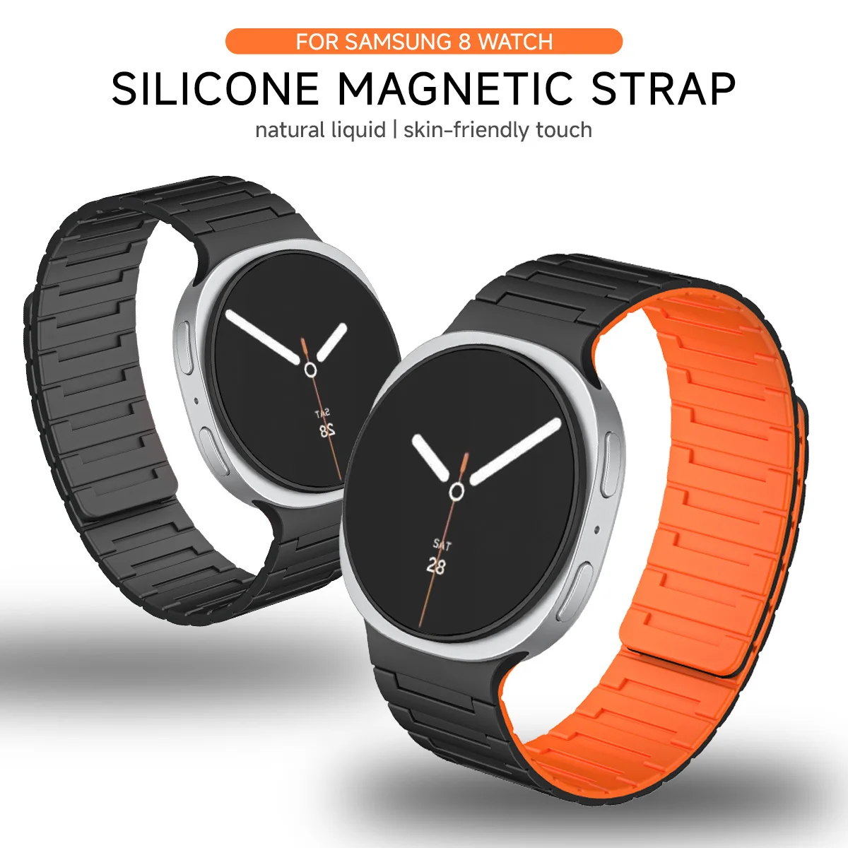 Magnetic Silicone Loop Strap Replacement Bracelet