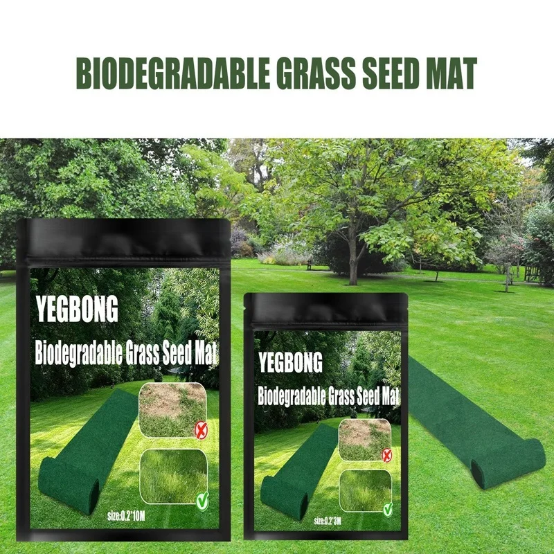 Biodegradable Grass Seed Mat Non-Woven Artifical Grass Mat Ecological Outdoor Garden Lawn DIY Mats Shading Seedlings artificial grass mats